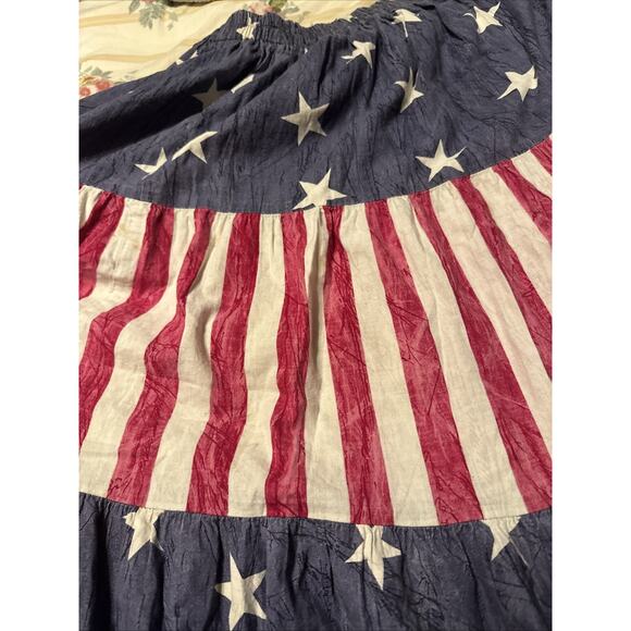 J Suzette Skirt Womens M American Flag Stars Stripes Patriotic 90s Vintage USA - Picture 3 of 7